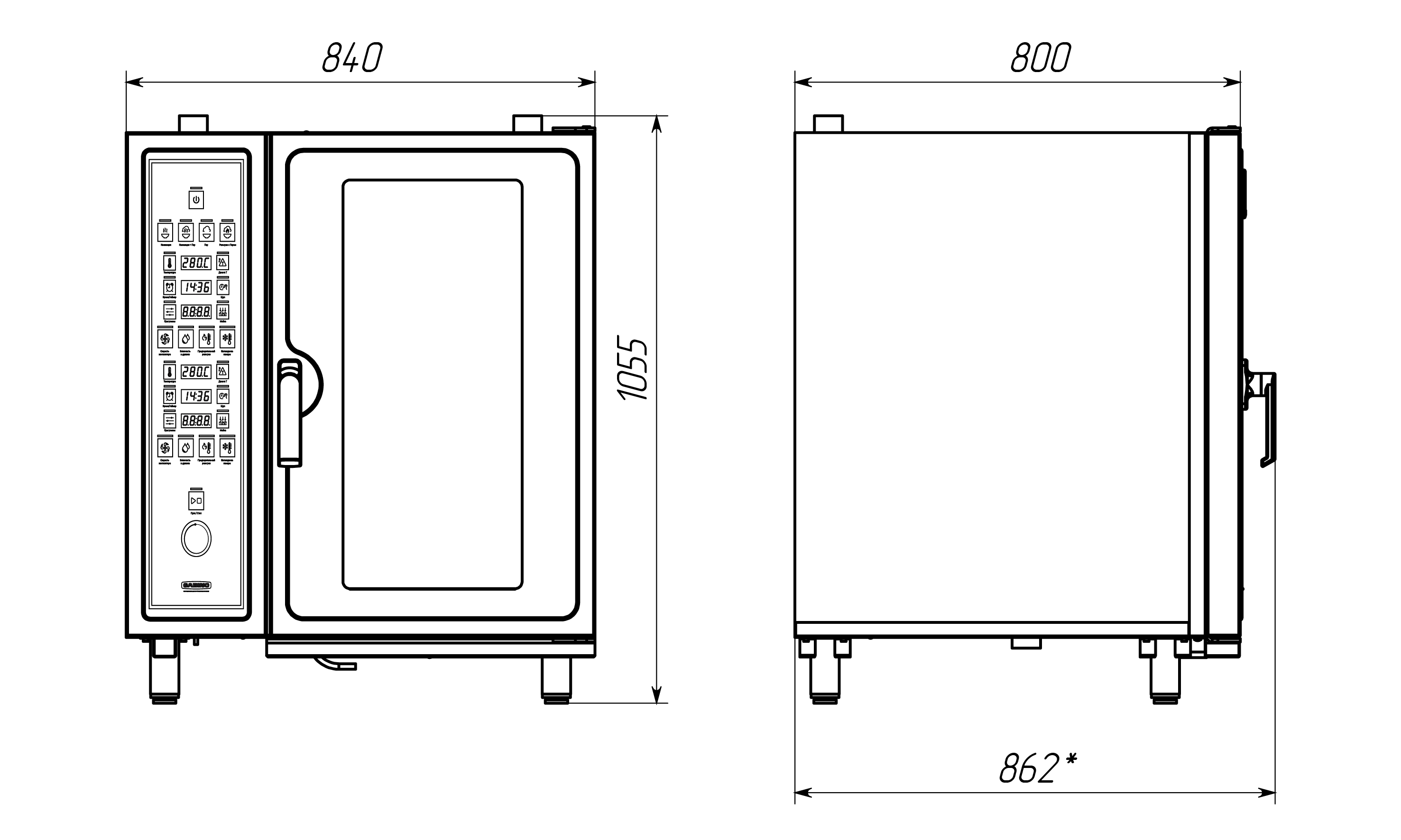Пароконвектомат Gabino Combi-1011b